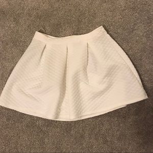 Sage (Francesca’s) pleated white skirt